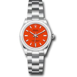  *Pre-Owned* Rolex Oyster Perpetual 31 Watch - Domed Bezel - Coral Red Index Dial - Oyster Bracelet