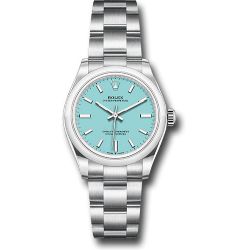  *Pre-Owned* Rolex Oyster Perpetual 31 Watch - Domed Bezel - Turquoise Blue Index Dial - Oyster Bracelet