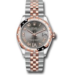  *Pre-Owned* Rolex Steel and Everose Gold Datejust 31 Watch - 24 Diamond Bezel - Mother-Of-Pearl Diamond Dial - Jubilee Bracelet