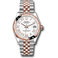  *Pre-Owned* Rolex Steel and Everose Gold Datejust 31 Watch - 24 Diamond Bezel - RosÃ© Index Dial - Jubilee Bracelet