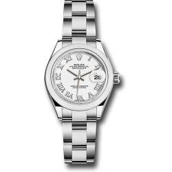  *Pre-Owned* Rolex Steel Lady-Datejust 28 Watch - Domed Bezel - White Roman Dial - Oyster Bracelet