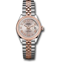  *Pre-Owned* Rolex Steel and Everose Gold Rolesor Lady-Datejust 28 Watch - Domed Bezel - Sundust Roman Dial - Jubilee Bracelet