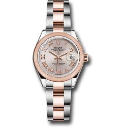  *Pre-Owned* Rolex Steel and Everose Gold Rolesor Lady-Datejust 28 Watch - Domed Bezel - Sundust Roman Dial - Oyster Bracelet