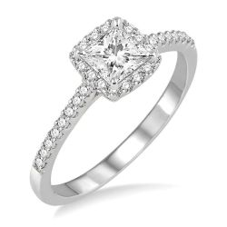 Mist Eternelle 14K White Gold Diamond Engagement Ring