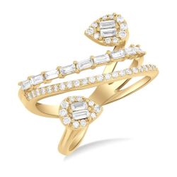 Pear Shape Fusion Diamond Fashion Ring