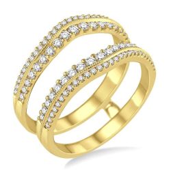 Alabaster Diamond Insert Ring Yellow Gold Diamond Wrap & Enhancer