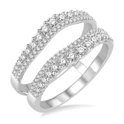 Coronet Delicate Diamond Insert Ring White Gold Diamond Wrap & Enhancer