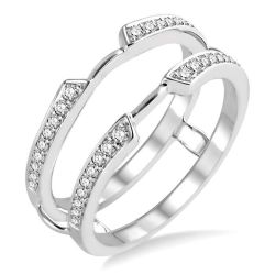 Leda Maelia Diamond Insert Ring White Gold Diamond Wrap & Enhancer