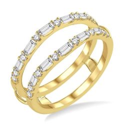 Zephyra Silhouette Serenity Baguette Diamond Insert Ring