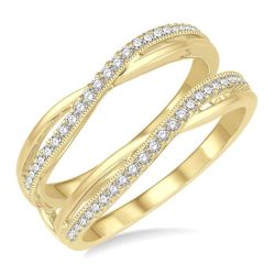 Celestria Diamond Insert Ring Yellow Gold Diamond Wrap & Enhancer