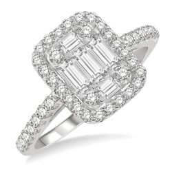 Bay Aureate 14K White Gold Diamond Anniversary Ring