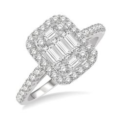 IonElEl 14K White Gold Diamond Ring