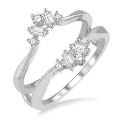 Valencia Baguette Diamond Insert Ring White Gold Diamond Wrap & Enhancer