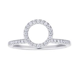 Diamond Round Halo Wrap Ring 