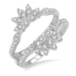 Maelia Diamond Insert Ring White Gold Diamond Wrap & Enhancer