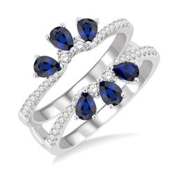 Gemstone & Diamond Insert Ring