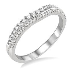 Calla Cascade Meadow Curved Diamond Wedding Band