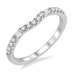 Calla Mirage Poise Curved Diamond Wedding Band