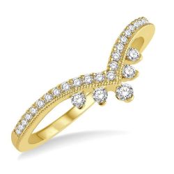 Calla Quarry Echo Chevron Diamond Wedding Band