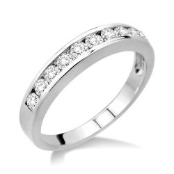 Channel Set Diamond Wedding Band