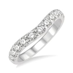 Zephyra Chorus Eclipse Curved Diamond Wedding Band