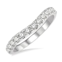 Azura Skylark Fable Curved Diamond Wedding Band