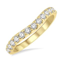 Luminara Skylark Symphony Curved Diamond Wedding Band