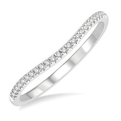 ElLuxCa 14K White Gold Diamond Ring