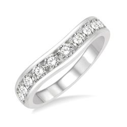 Azura Gleam Harbor Curved Diamond Wedding Band