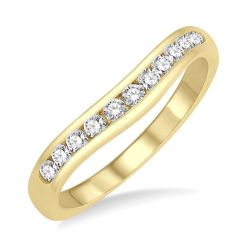 Calypso Whisper Symphony Channel Set Curved Diamond Wedding Band