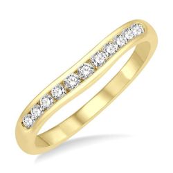Artemis Anthem Symphony Channel Set Curved Diamond Wedding Band