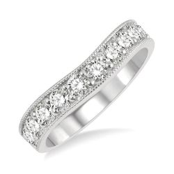 Zephyra Arcadia Monarch Curved Diamond Wedding Band