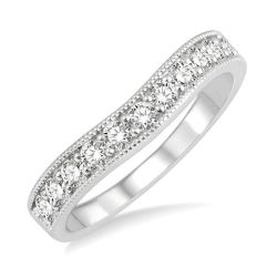 ElAeCa 14K White Gold Diamond Ring