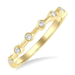 VelSolAr 14K Yellow Gold Diamond Ring