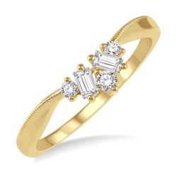 IonVioCa 14K Yellow Gold Diamond Ring