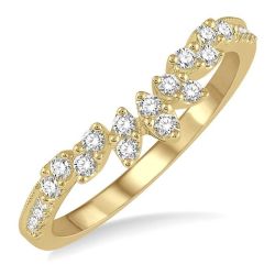 Luminara Ember Poise Chevron Diamond Wedding Band