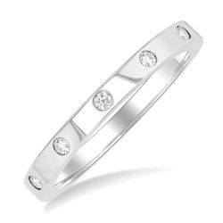 VelThLin 14K White Gold Diamond Ring