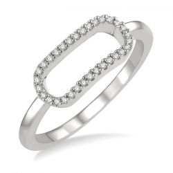 Paper Clip Diamond Ring