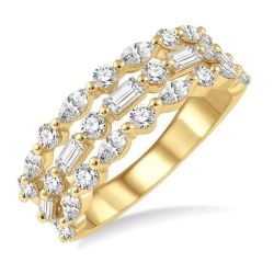 IsElAe 14K Yellow Gold Diamond Ring