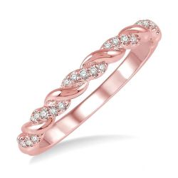 Swirl Stackable Diamond Wedding Band