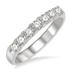 Zephyra Ember Serenity Stone Diamond Wedding Band