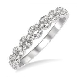 Twisted Stackable Diamond Fashion Ring