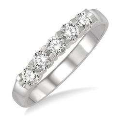 Azura Anthem Myth Round Shape Stone Diamond Wedding Band