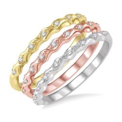 Stackable Diamond Band Set
