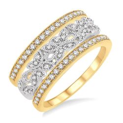 VioVioVer 14K Yellow Gold Diamond Ring