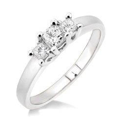 Hades Gilded 14K White Gold Diamond Ring