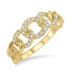 Curb & Cuban Diamond Fashion Ring