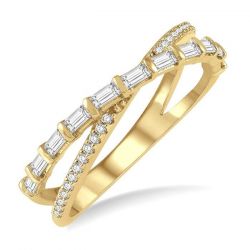 Criss Cross Diamond Fashion Ring