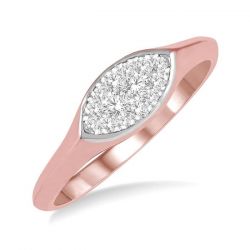 Marquise Shape Shine Bright Essential Diamond Signet Ring