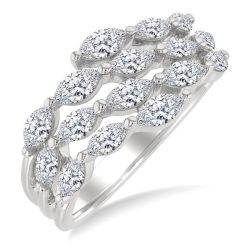 LoZenXe 14K White Gold Diamond Ring
